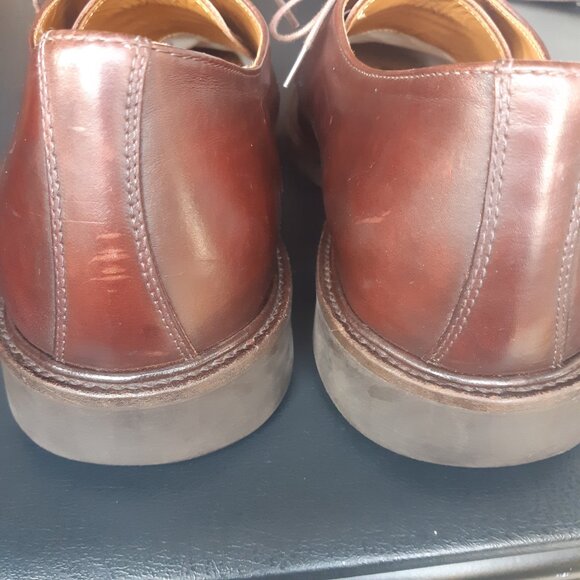 Johnston & Murphy SZ 12 M Brown Leather Men's Reeve Cap Toe Shoe - Picture 9 of 16